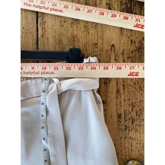 Lauren Conrad Womens tan Pants Medium wide leg belt polyester elastic waist - Picture 3 of 8